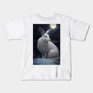 white hare 5 Kids T-Shirt